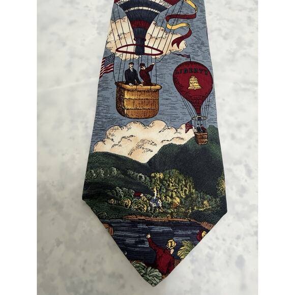 VINTAGE & Patriotic Men’s Tango By Max Raab Neck Tie Measurements At 55in - Picture 2 of 6